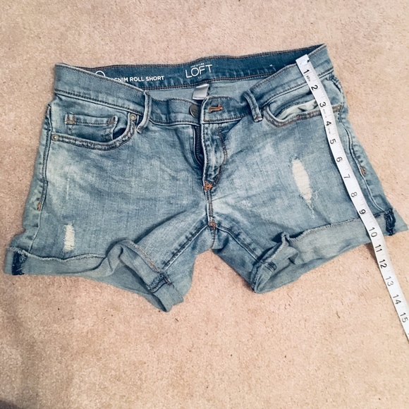 LOFT Pants - Ann Taylor Loft Roll Cuff Denim Shorts